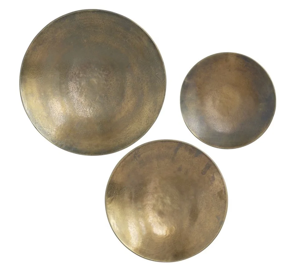 Uttermost Revelations R04213 AITANA METAL WALL DECOR ANTIQUE BRASS, S