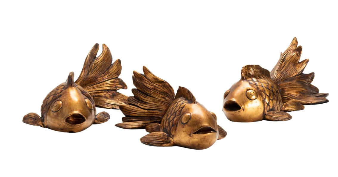 Set of 3 Koi Statues