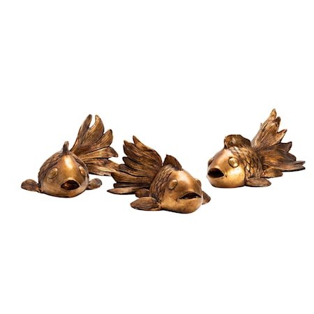 Set of 3 Koi Statues