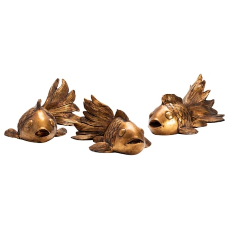 Set of 3 Koi Statues