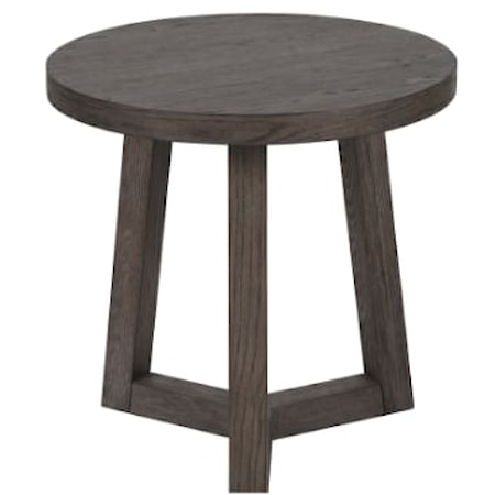 Contemporary Small Round End Table