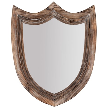 Distressed Fir Wood Trophy Mirror 1