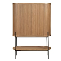 Contemporary Bar Cabinet with Lower Shelf Storage