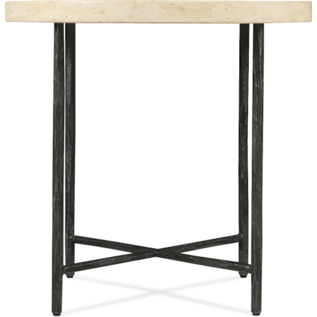 Stone Top Round Side table