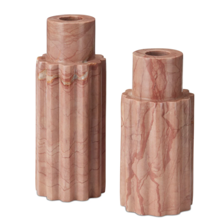 S/2 Penrose Pink Candle Holders