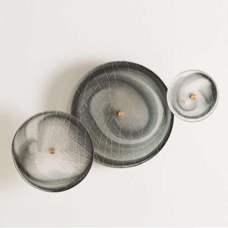 S/3 Cross Hatched Wall Discs