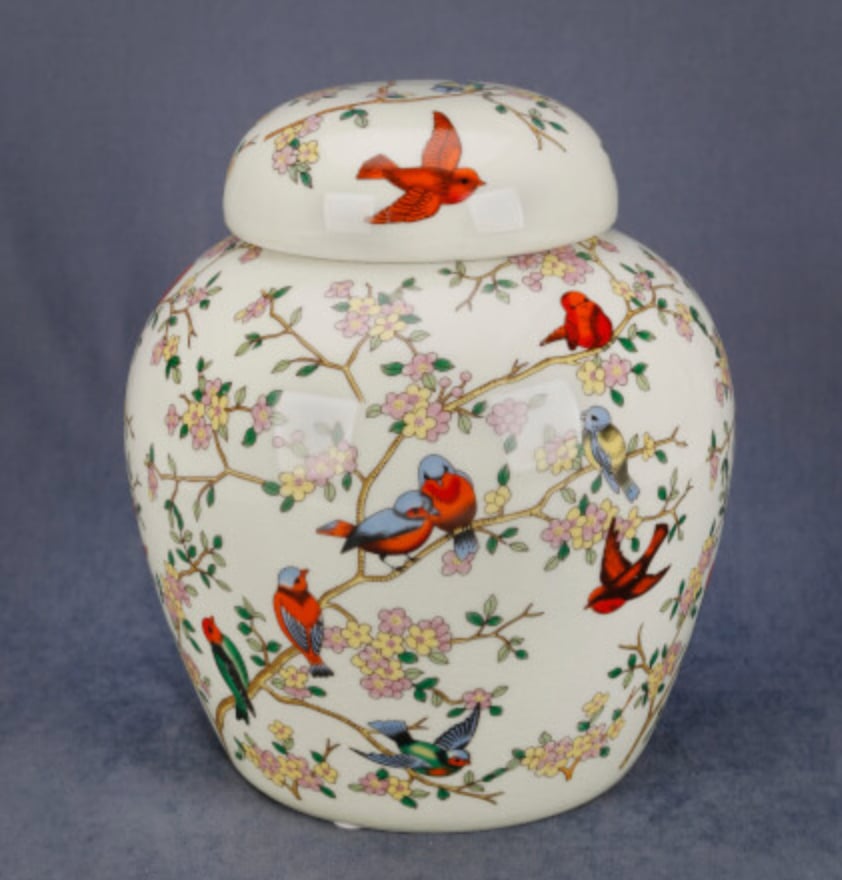10" Jar with Birds