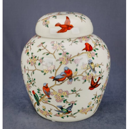 10" Jar with Birds