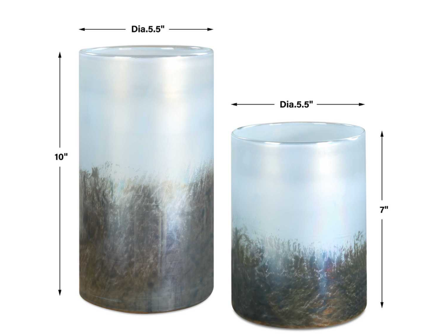 S/2 Midnight Mist Vases