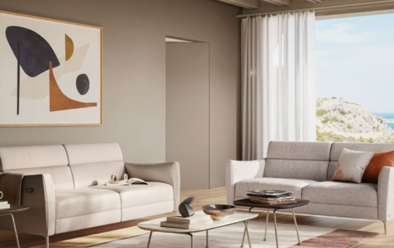 Natuzzi Editions Greg Greg Two Piece Sectional