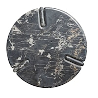 Contemporary Round Marble End Table