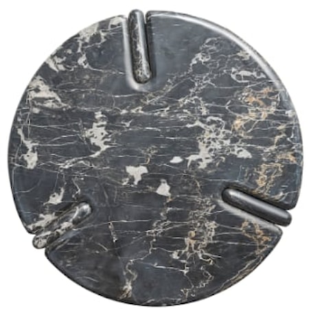 Contemporary Round Marble End Table