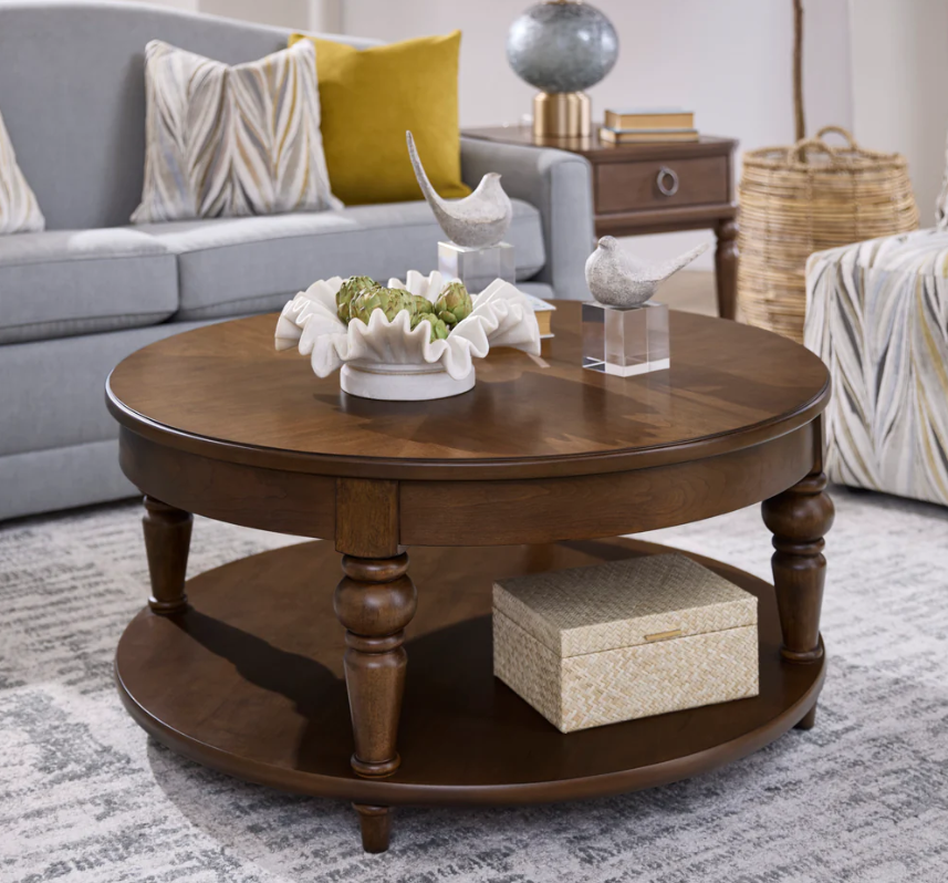 Bellevue Round Coffee Table with Casters