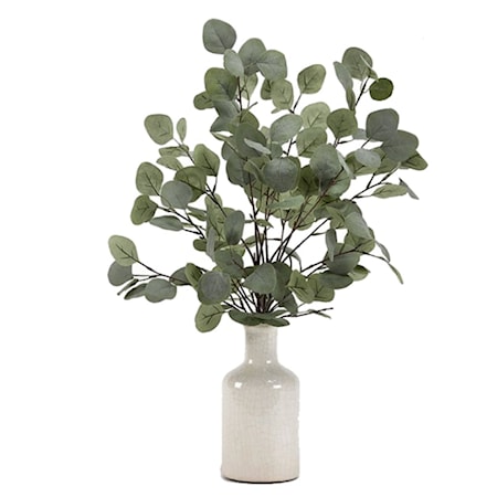 Grey/Green Eucalyptus in Ceramic Bottle