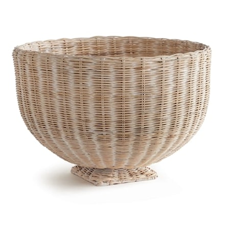 Charleston Rattan Footed Bowl