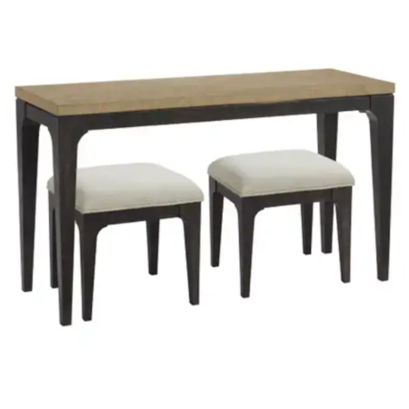 Sutton Place Console Table w/ 2 Stools
