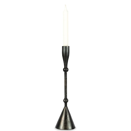 Antique Black Candleholder - Small