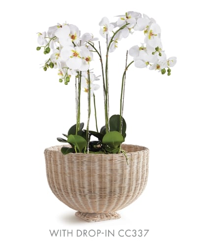 Charleston Rattan Footed Bowl