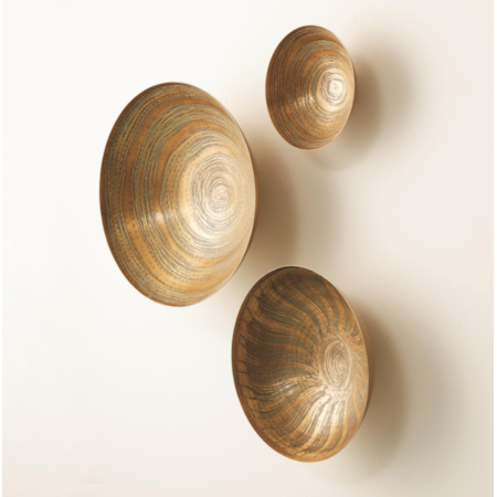 S/3 Sun Etched Wall Bowls