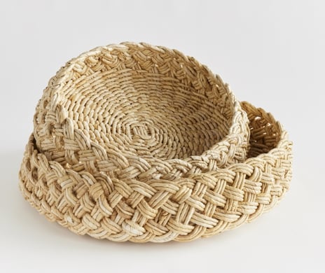 Napa Home & Garden Accessories Abaca French Braided Baskets - Set of 2