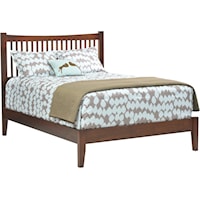 Casual California King Slat Bed in Rich Cherry Finish