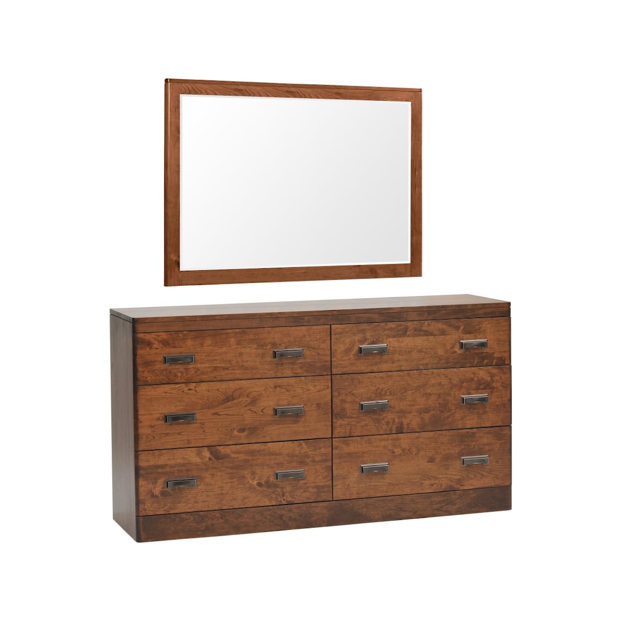Millcraft Crossan 6-Drawer Dresser with 1" Bevel Mirror