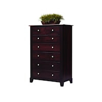 Traditional 6-Drawer Chest of Drawers in Expresso Finish