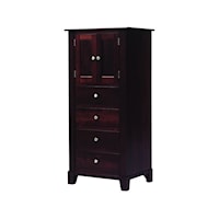 Traditional 4-Drawer Storage Tower with Concealed Storage