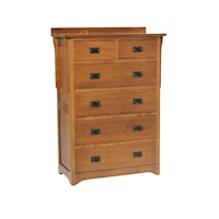 Transitional 40" 6-Drawer Chest of Drawers