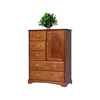 Transitional 5-Drawer Gentlemen's Chest with Concealed Storage