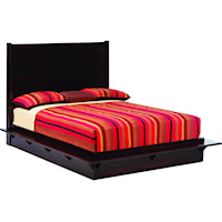 Traditional Queen Platform Panel Bed