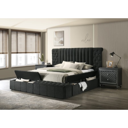 Upholstered Storage Bed - Queen