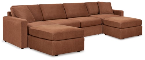4-Piece Sectional And 2 Ottomans