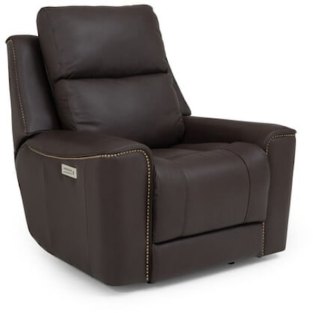 Hastings Casual Wall Hugger Power Recliner with USB Port