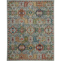 8'11" x 11'10" Grey/Multicolor Rectangle Rug