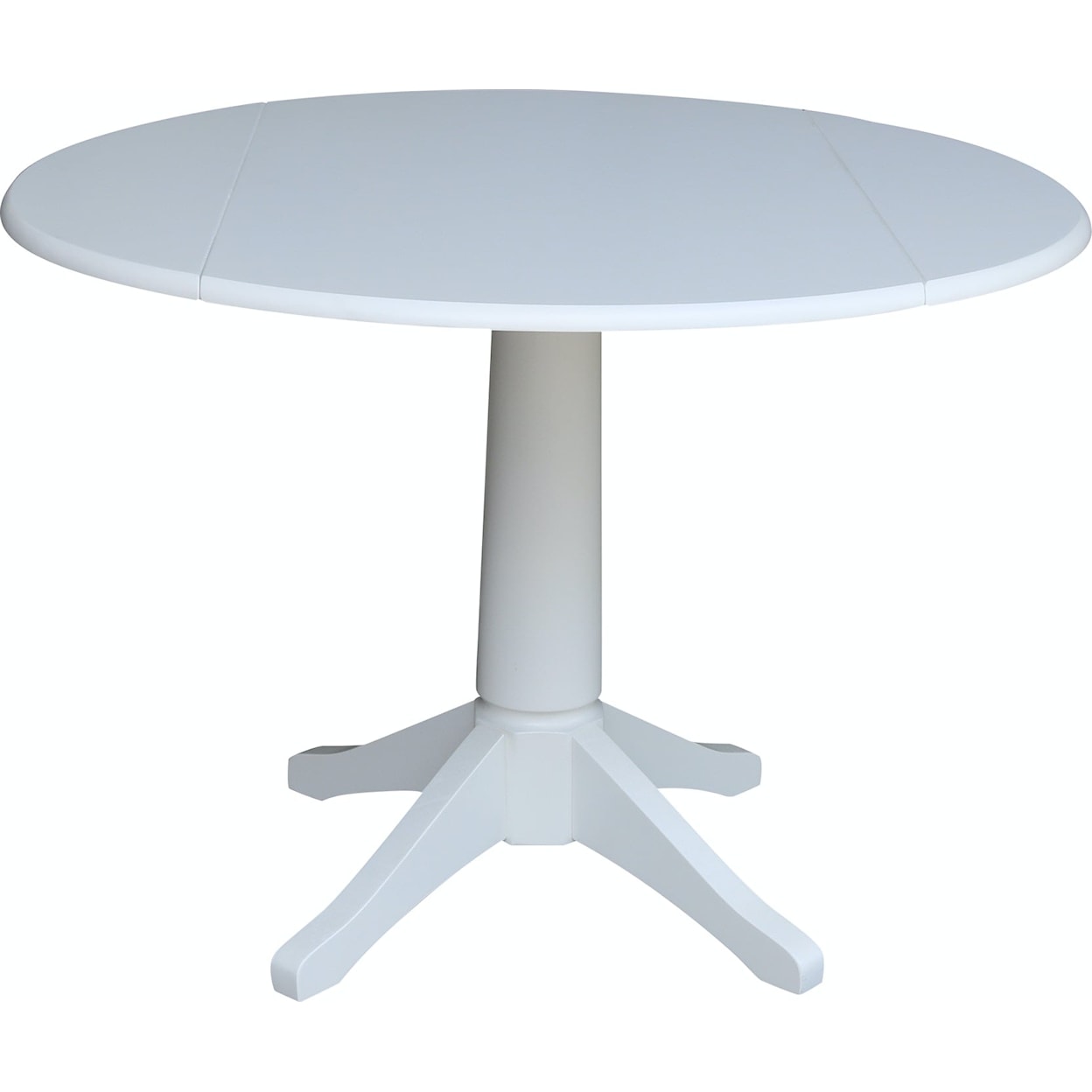 John Thomas Dining Essentials Pedestal Table in Pure White