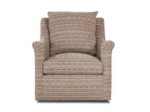 Casual Swivel Glider Chair with Rolled Arms