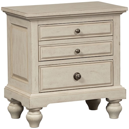 Transitional 2-Drawer Nightstand