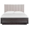 Magnussen Home Wentworth Village Bedroom King Upholstered Bed with Wood/Metal FB