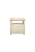 Riverside Furniture Sullivan 2 Drawer Chairside Table in Country White Finish