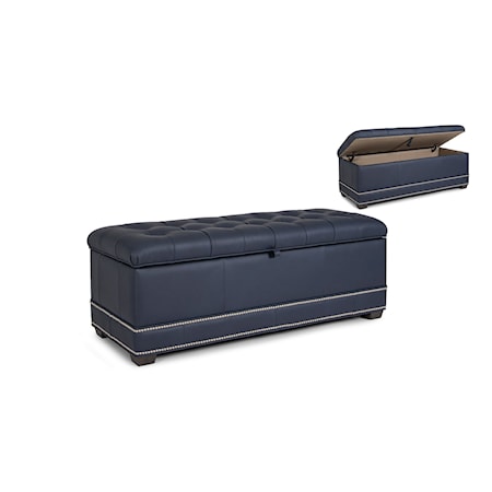 Storage Ottoman w/ Tapered Leg