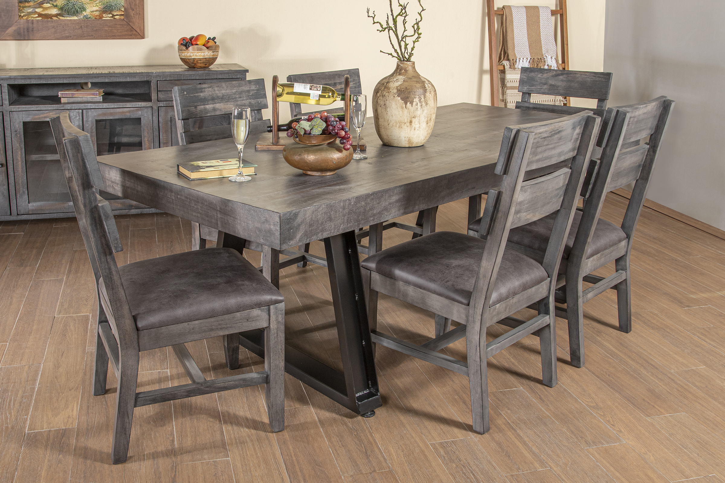 bristow charcoal rectangle dining table