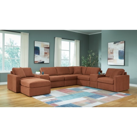 8-Piece Sectional And Ottoman
