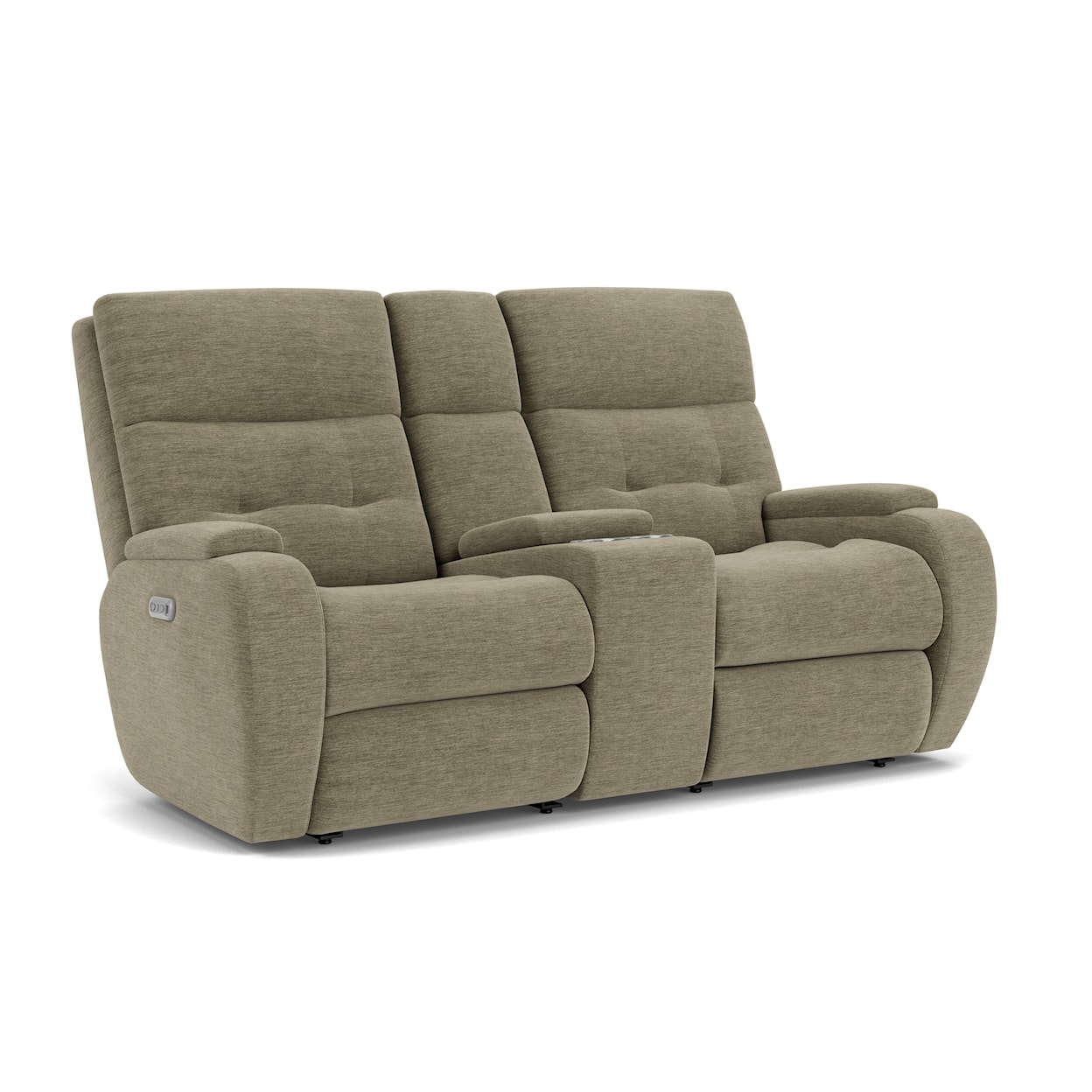 Flexsteel Strait Power Reclining Console Loveseat