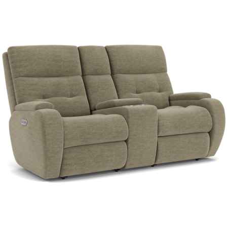 Power Reclining Console Loveseat