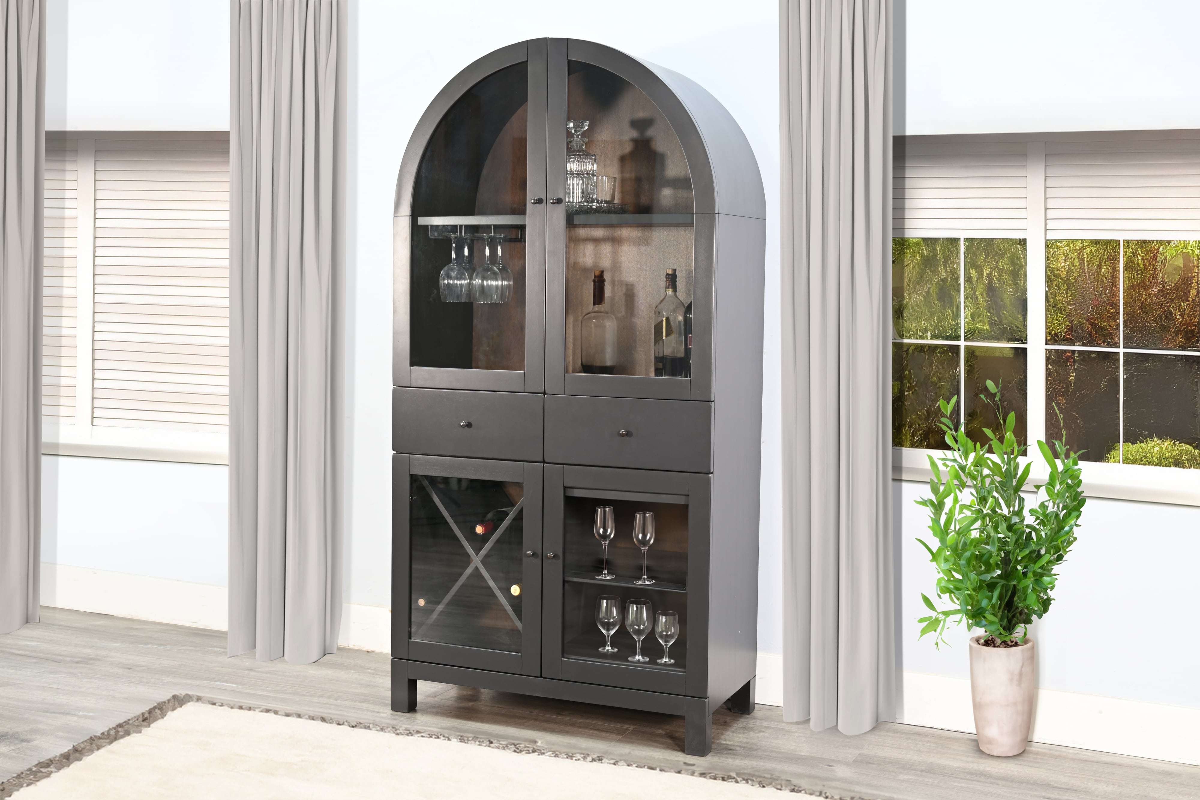 Sunny Designs Sunny Designs Arched Wine Bar Cabinet