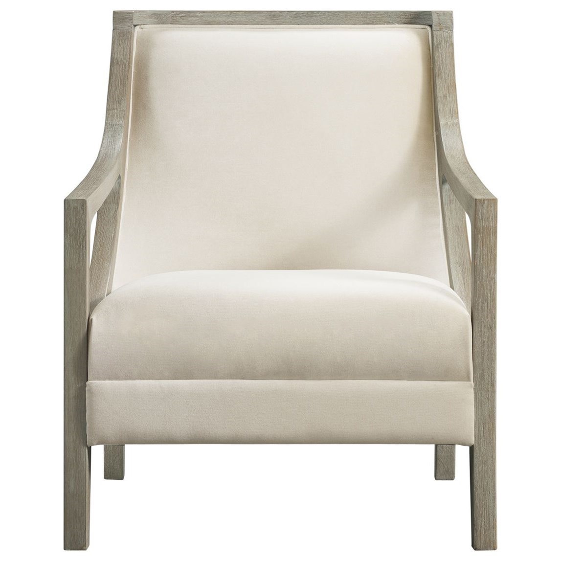 Elements International Hopkins- Accent Chair with White Wash Frame