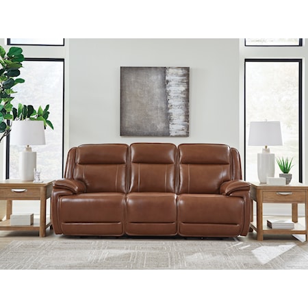 Pwr Rec Sofa With Adj Headrest