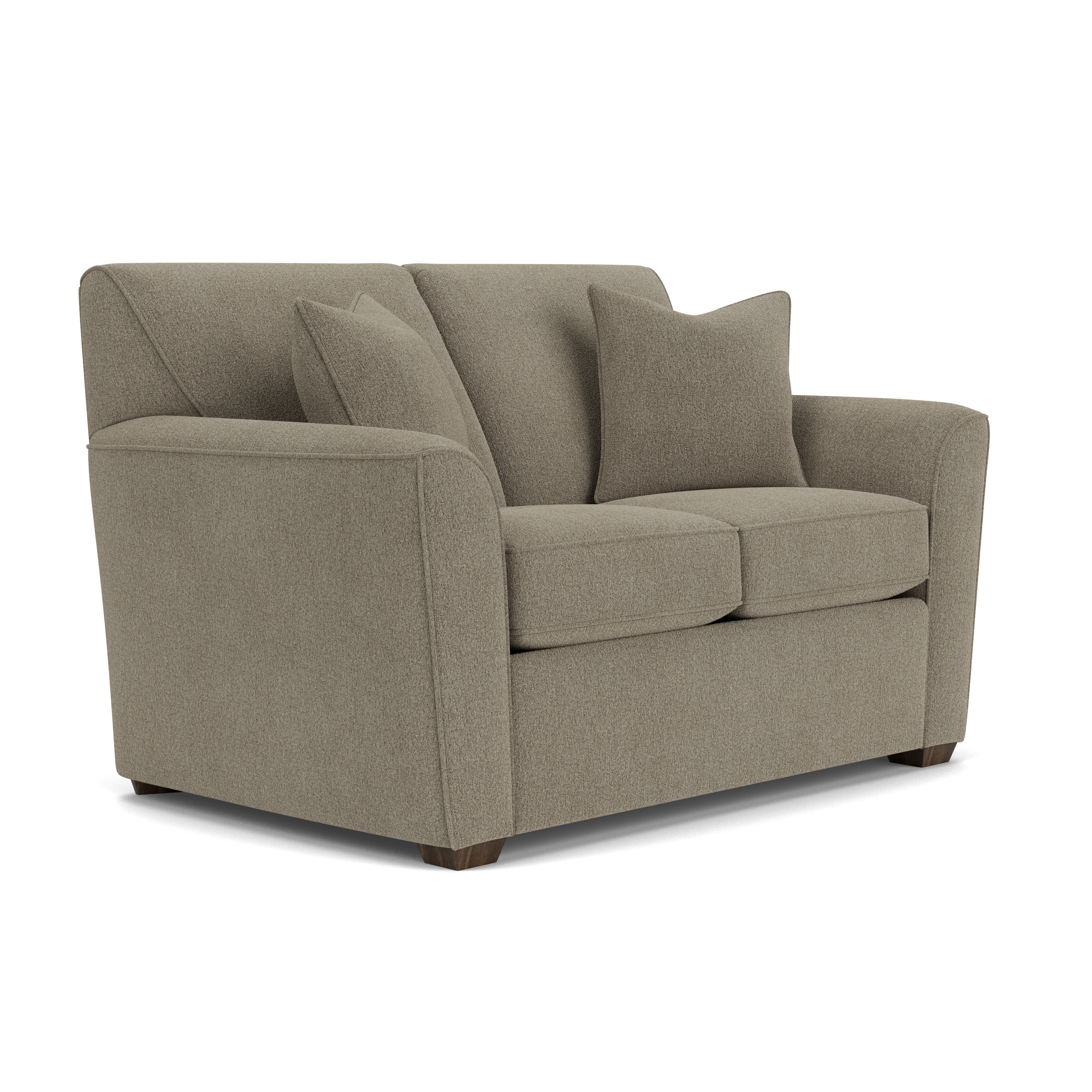 Casual Loveseat with Flair Tapered Arms