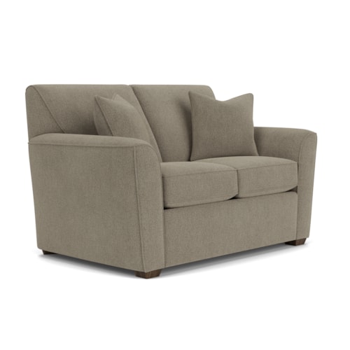 Casual Loveseat with Flair Tapered Arms